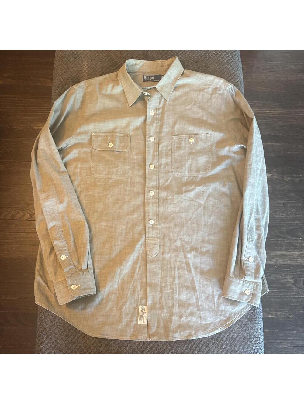 Vtg 90s Ralph Lauren Sportswear Button Up Long Sleeve Shirt Mens XL Rare HTF